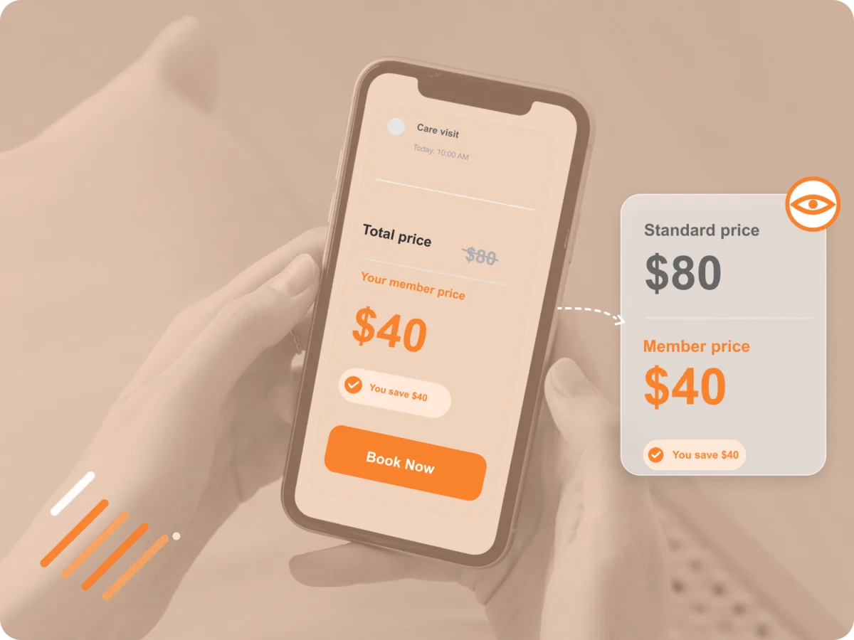 Member pricing shown upfront